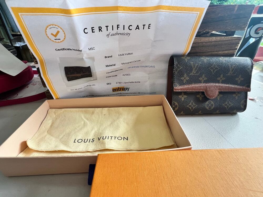 NWT Louis Vuitton Monogram Pochette Ceinture Arche Belt Bag Pouch Box COA Set